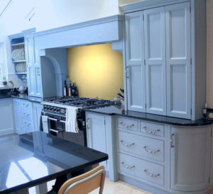 Grey Painted Kitchen Cabine 300x274 