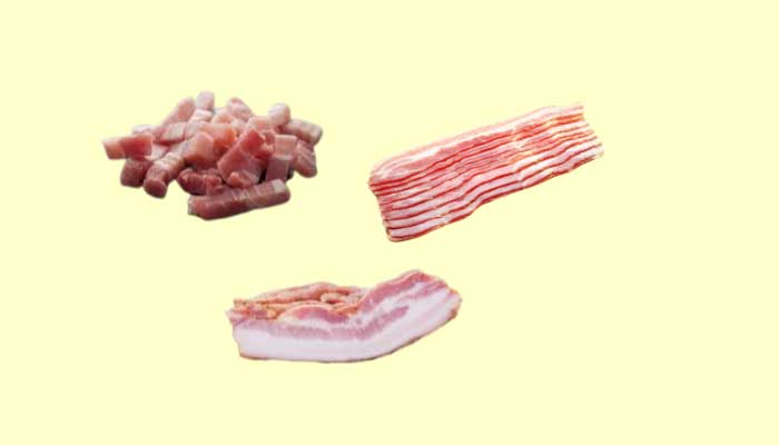 Different types of bacon