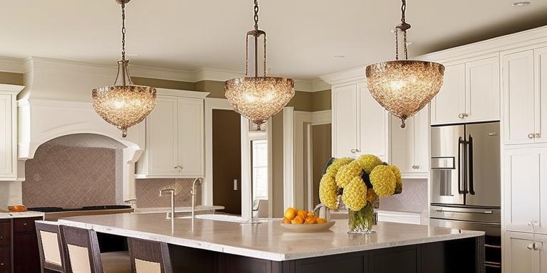 Chandeliers in kitchen