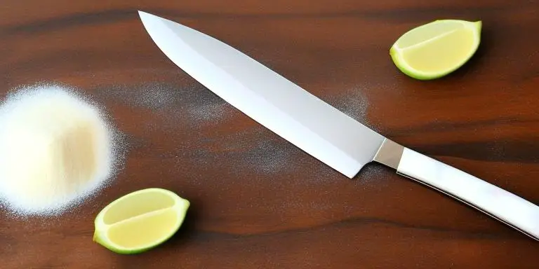 Cleaning kitchen Knife With Baking soda