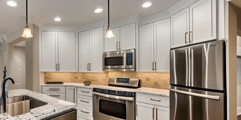 Close to ceiling lighting in kitchen