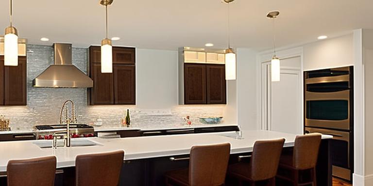 Task lights in kitchen