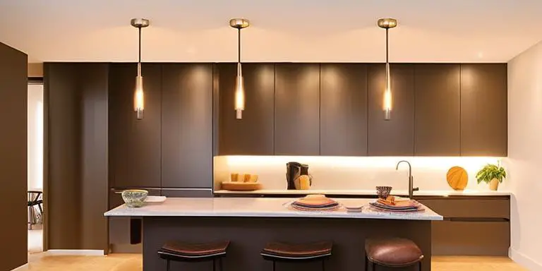 Wall lights in kitchen