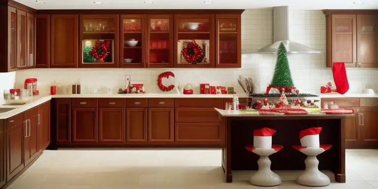 Decorate Kitchen Cabinets with Christmas posters