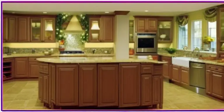 Kitchen Cabinets with Ribbons and bows