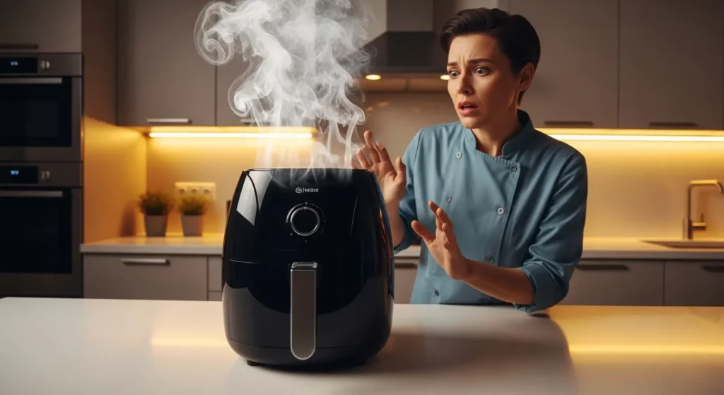 Why is my air fryer smoking when cooking