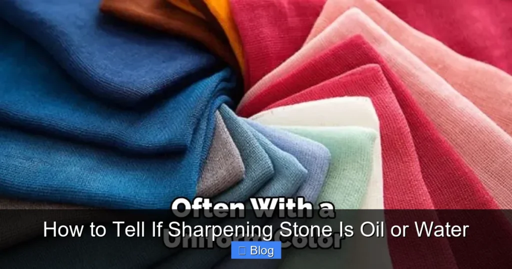 How to Tell If Sharpening Stone Is Oil or Water