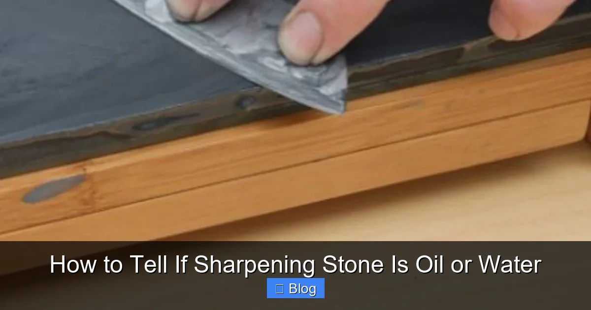 How to Tell If Sharpening Stone Is Oil or Water