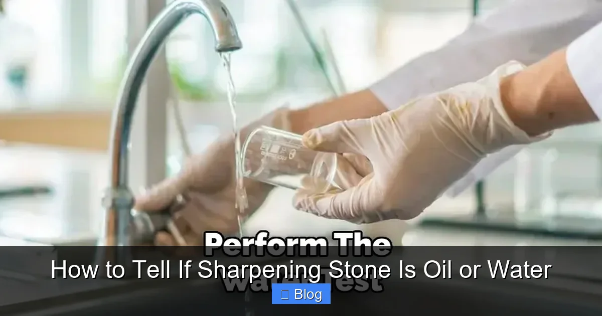 How to Tell If Sharpening Stone Is Oil or Water