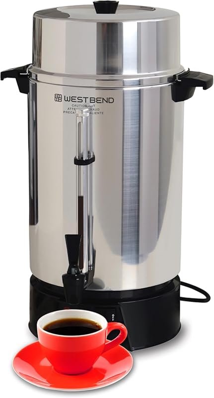West Bend 100-Cup NSF Approved Aluminum Coffee Urn with Auto Temp Cont