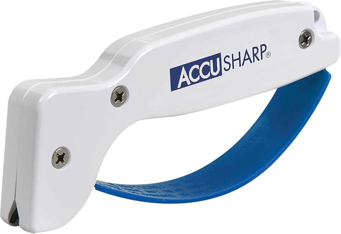 AccuSharp Knife Sharpener with Ergonomic Handle, Compact Design for Qu