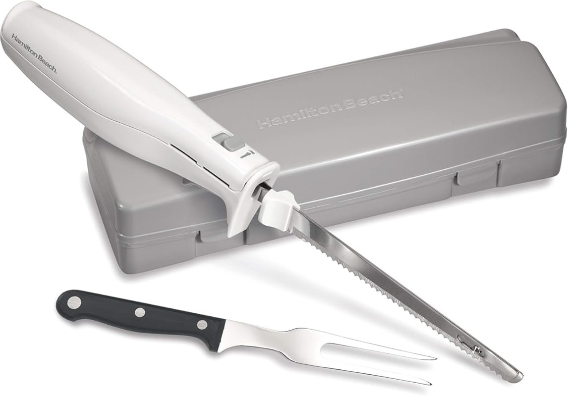 Hamilton Beach Electric Knife Set with Serrated Blades, Ergonomic Desi