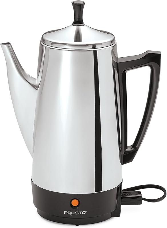 Presto 02811 Stainless Steel Electric Coffee Percolator Makes 2-12 Cup