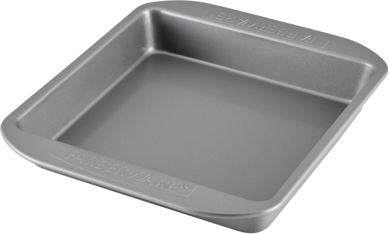Farberware Nonstick 9-Inch Square Cake Pan, Gray