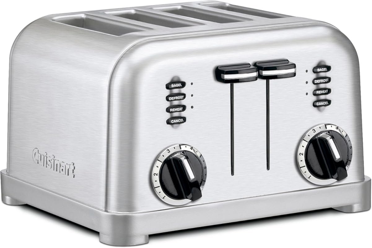 Cuisinart 4-Slice Compact Stainless Steel Toaster with Extra-Wide Slot