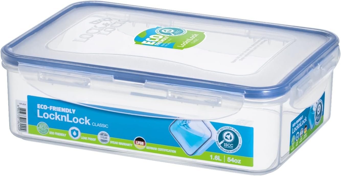 LOCK&LOCK Easy Essentials 54 Oz BPA-Free Airtight Food Storage Contain