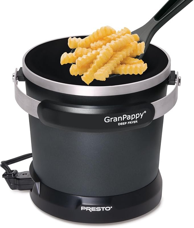 Presto GranPappy Electric Deep Fryer, Compact 2.5 Quart Countertop Fry