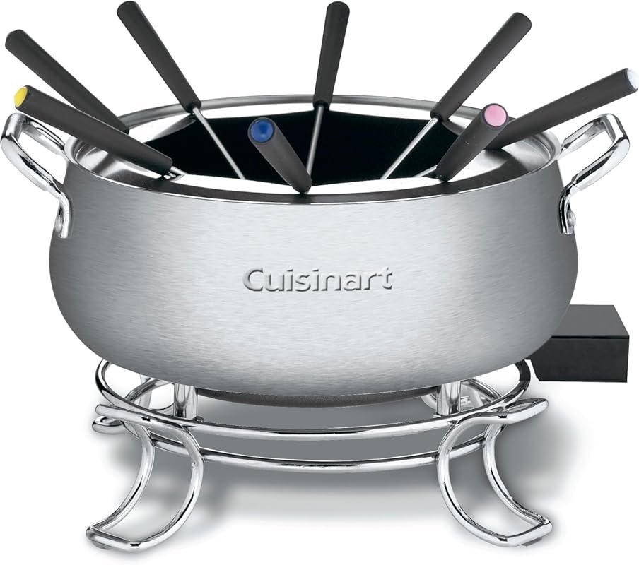 Cuisinart CFO-3SSNAS Electric Fondue Pot Set, 3-Quart, Stainless Steel