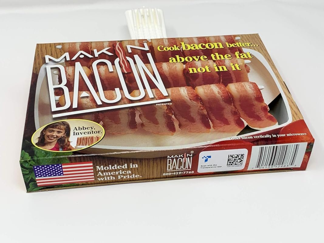 The Original Makin Bacon Microwave Dish – Crispy Bacon in Minutes, Hea