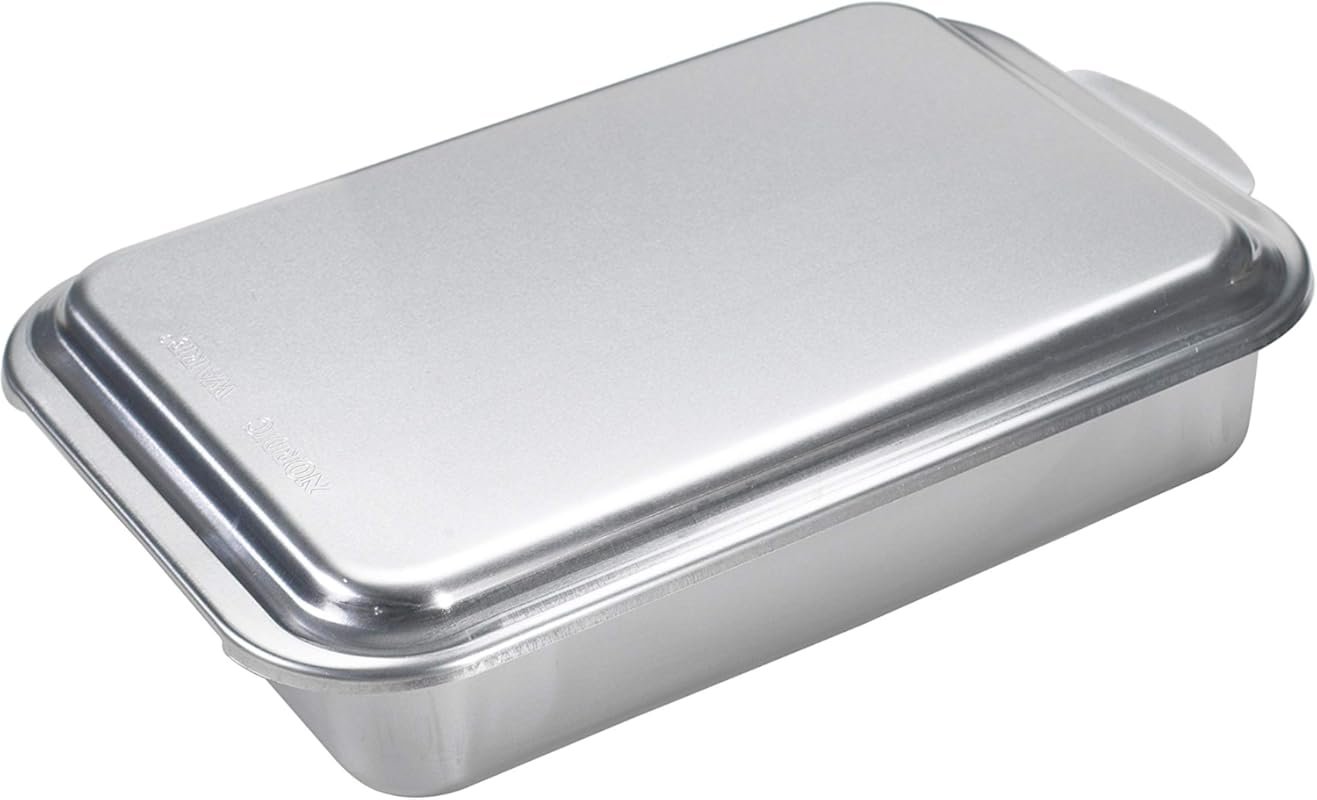 Nordic Ware Classic Metal 9x13 Covered Cake Pan for Baking and Storage