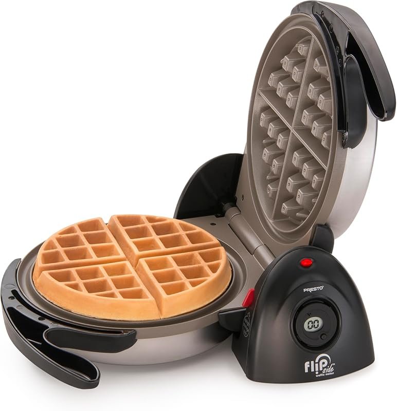 Presto Ceramic FlipSide Belgian Waffle Maker with Cool Touch Handles