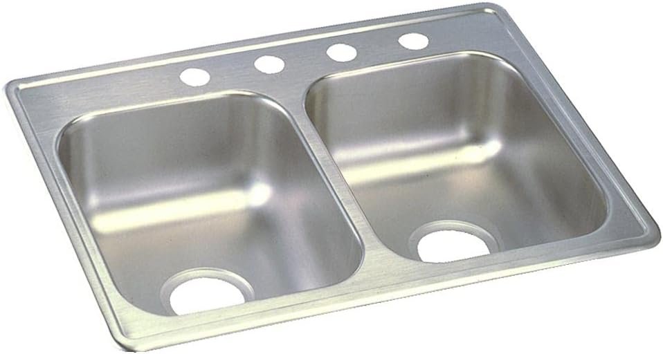 Elkay Dayton D225194 Equal Double Bowl Drop-in Sink, 25x19
