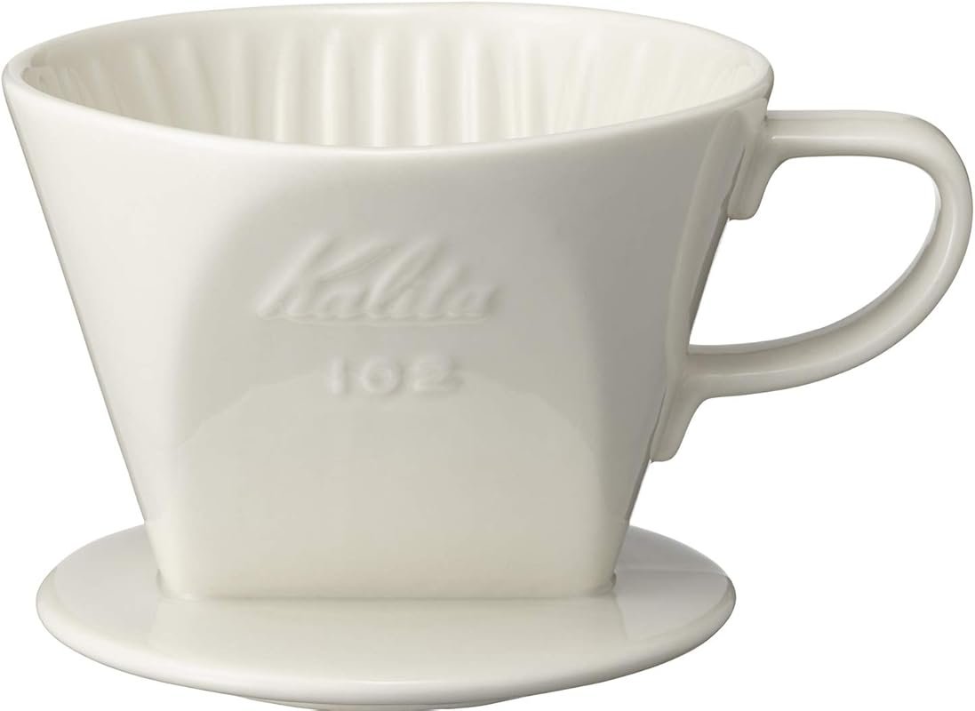 Kalita Ceramic Dripper Coffee Dipper 102, White Design