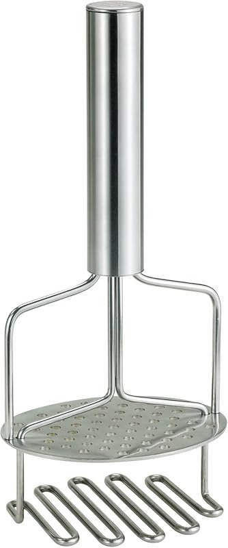 HIC Kitchen Dual-Action Potato Masher and Ricer with Built-in Ricing D