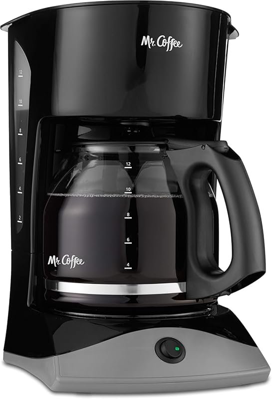 Mr. Coffee 12 Cup Black Coffee Maker with Auto Pause & Glass Carafe fo