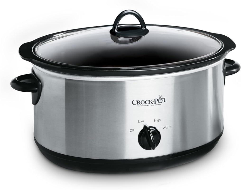 Crock-Pot 7-Quart Manual Slow Cooker for 8+ People & 6-lb Roast, Remov