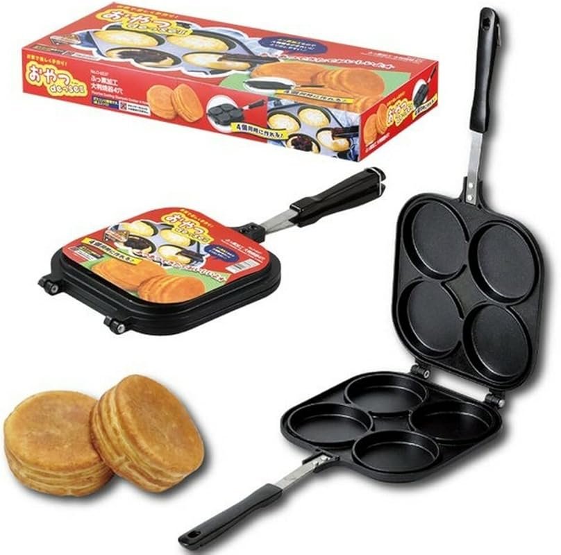 JapanBargain Obanyaki Pancake Toaster, 3-Inch Nonstick Aluminum Pan