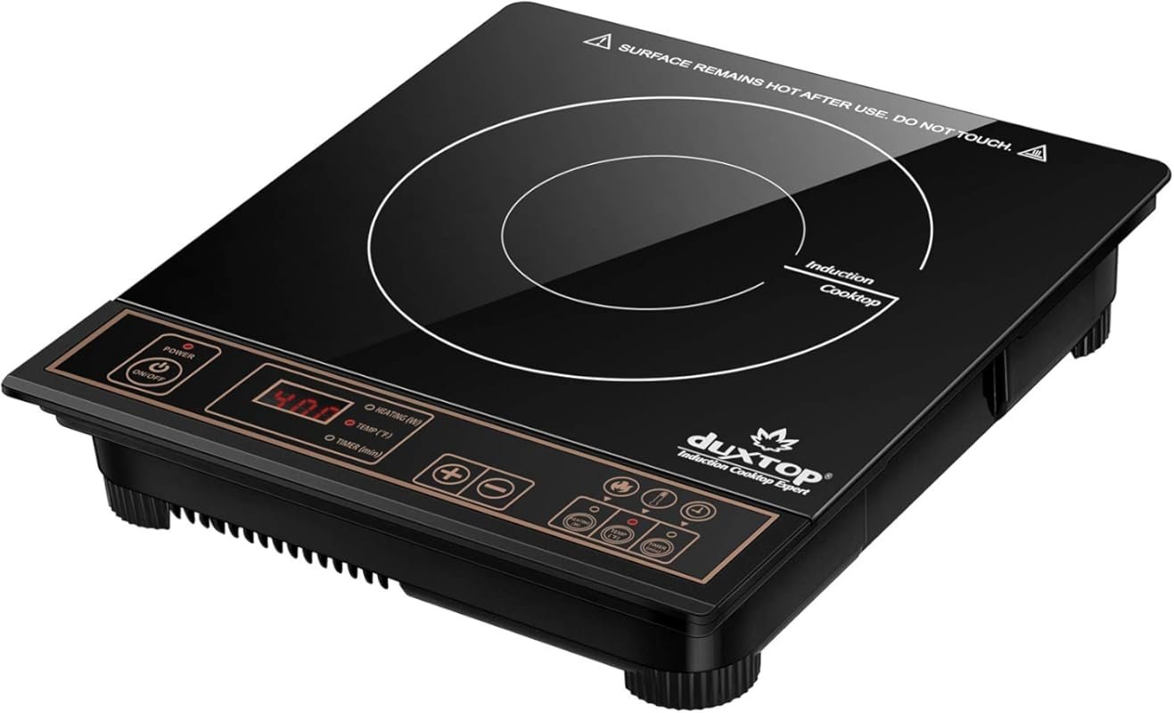 Duxtop 1800W Portable Induction Cooktop, Gold Finish, Countertop Burne