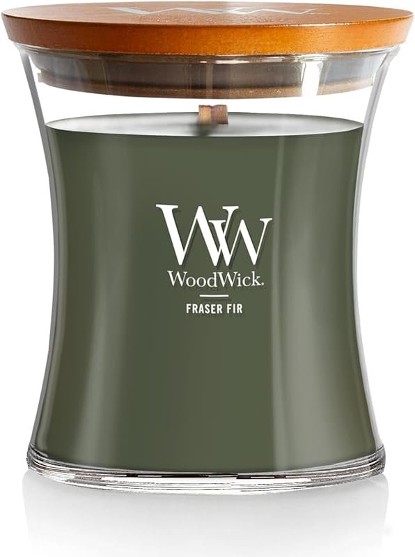 WoodWick Fraser Fir Medium Hourglass Candle – 10 Oz