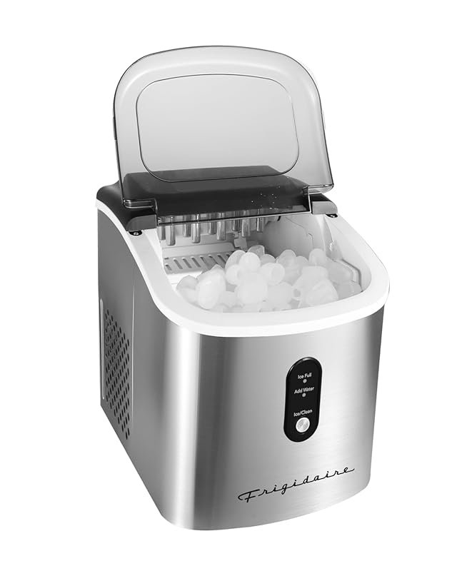 Frigidaire EFIC103-AMZ-SC Countertop Ice Maker – Stainless Steel, Self-Cleaning