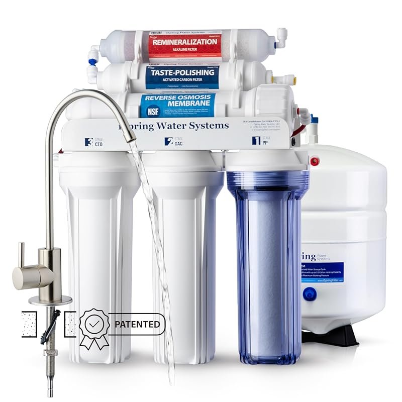 iSpring RCC7AK NSF Certified 75 GPD Alkaline 6-Stage Reverse Osmosis S