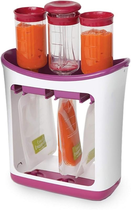 Infantino Squeeze Station, Fills 3 Reusable Pouches at Once, Dishwashe