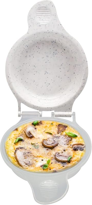 Good Living Microwave Egg Muffin Pan – Quick 1-Minute Breakfast Sandwi