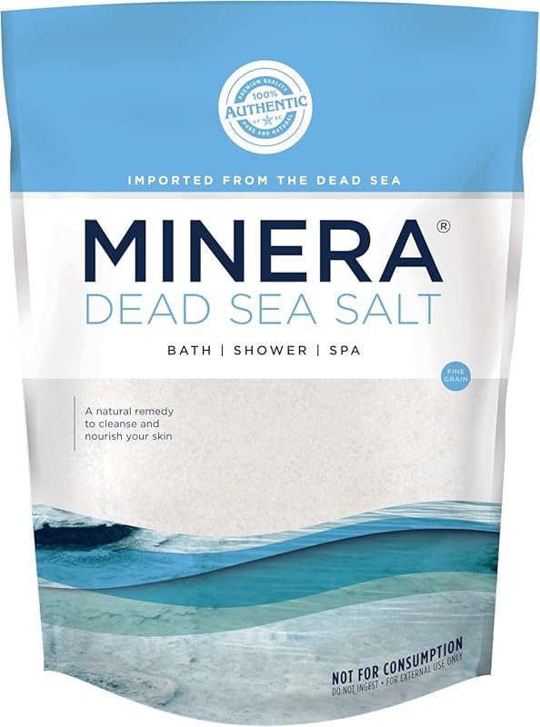 Minera Fine Grain Dead Sea Salt for Bath & Soaking, 100% Pure & Natura