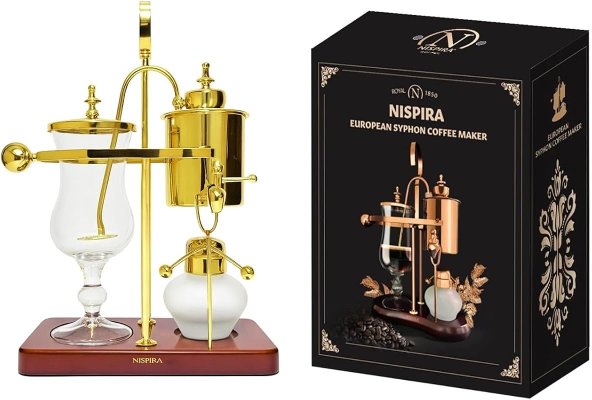 Nispira Belgium Royal Family Balance Syphon Coffee Maker, Vintage Grav