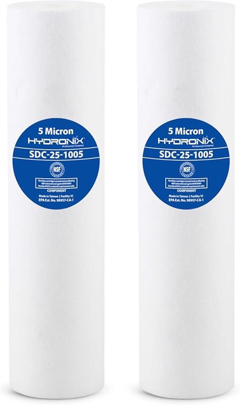 Hydronix SDC-25-1005 5 Micron Whole House RO Sediment Filter Cartridge