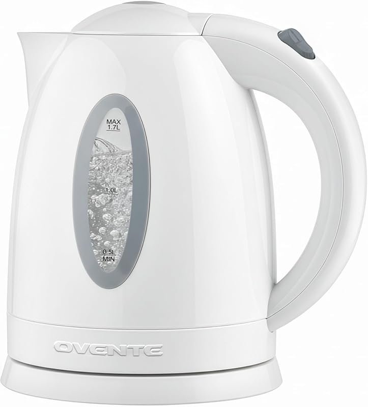 OVENTE Electric Kettle, 1.7L Fast Boil, BPA Free, Auto Shut-Off, Indic