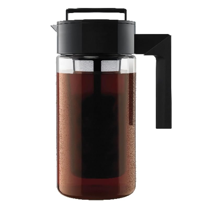 Takeya Tritan Cold Brew Pitcher with Leak-Free Lid and Silicone Handle