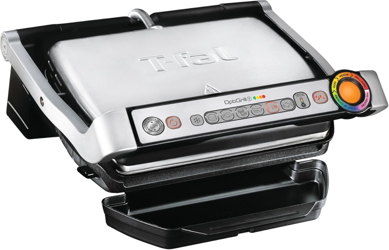 T-Fal OptiGrill Electric Grill with 6 Auto Modes & Nonstick Plates