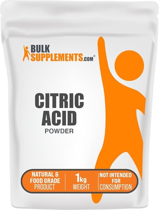 BulkSupplements Food Grade Anhydrous Citric Acid Powder for Flavor, Cl