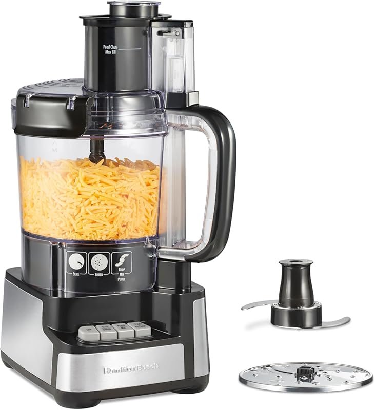 Hamilton Beach Stack & Snap Food Processor, BPA Free, 12 Cup, 450W Mot