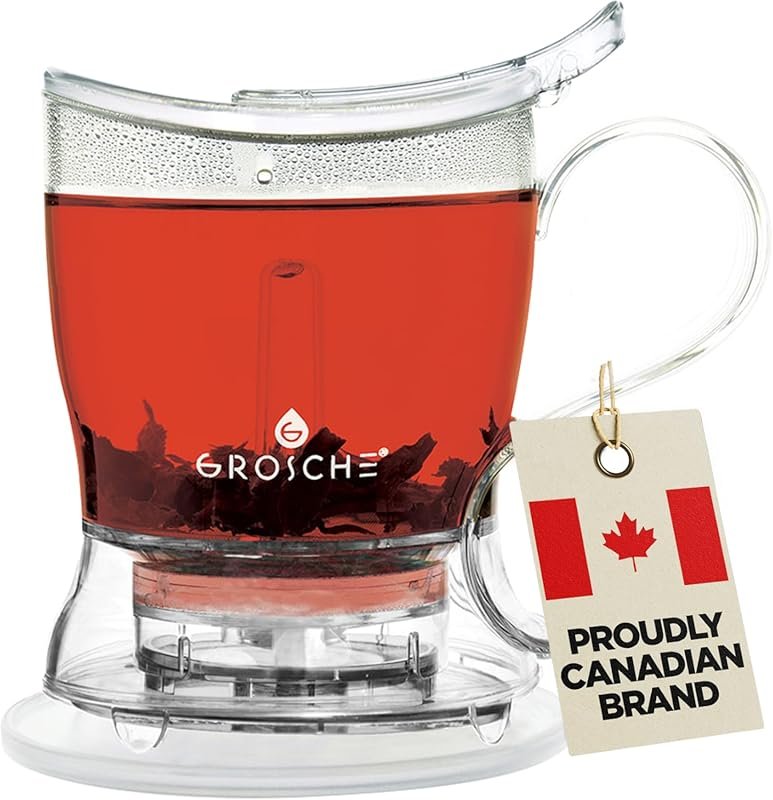 GROSCHE Aberdeen Tea Infuser Teapot & Smart Brewer - BPA-Free, Drip-Fr
