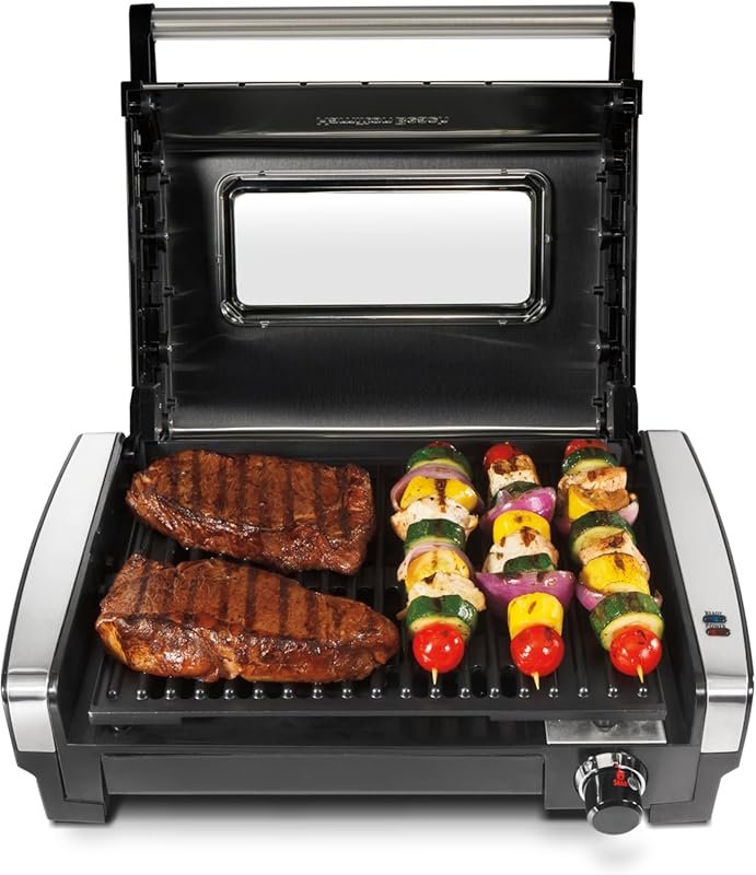 Hamilton Beach Electric Searing Grill with Viewing Window & Adjustable