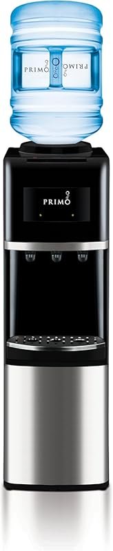 Primo Top-Loading 3-Temp Water Cooler with Child Safety, Black & Stain