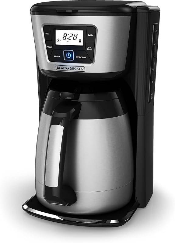BLACK+DECKER 12-Cup Thermal Coffeemaker in Black/Silver, CM2035B
