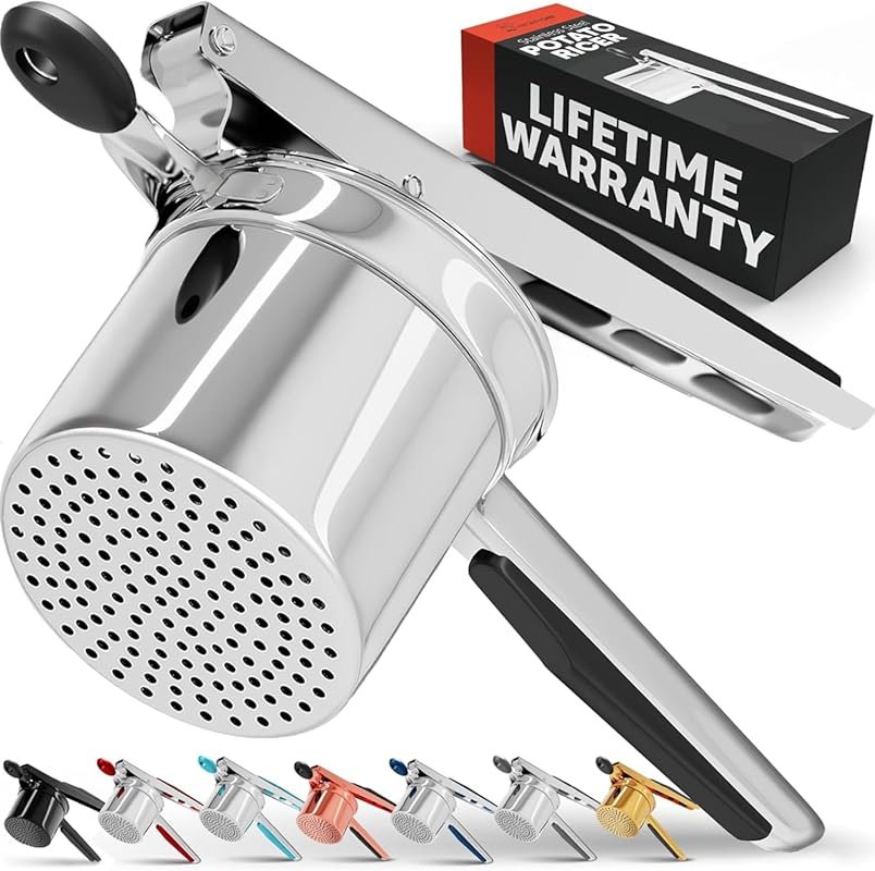 PriorityChef 15oz Heavy Duty Stainless Steel Potato Ricer and Masher f